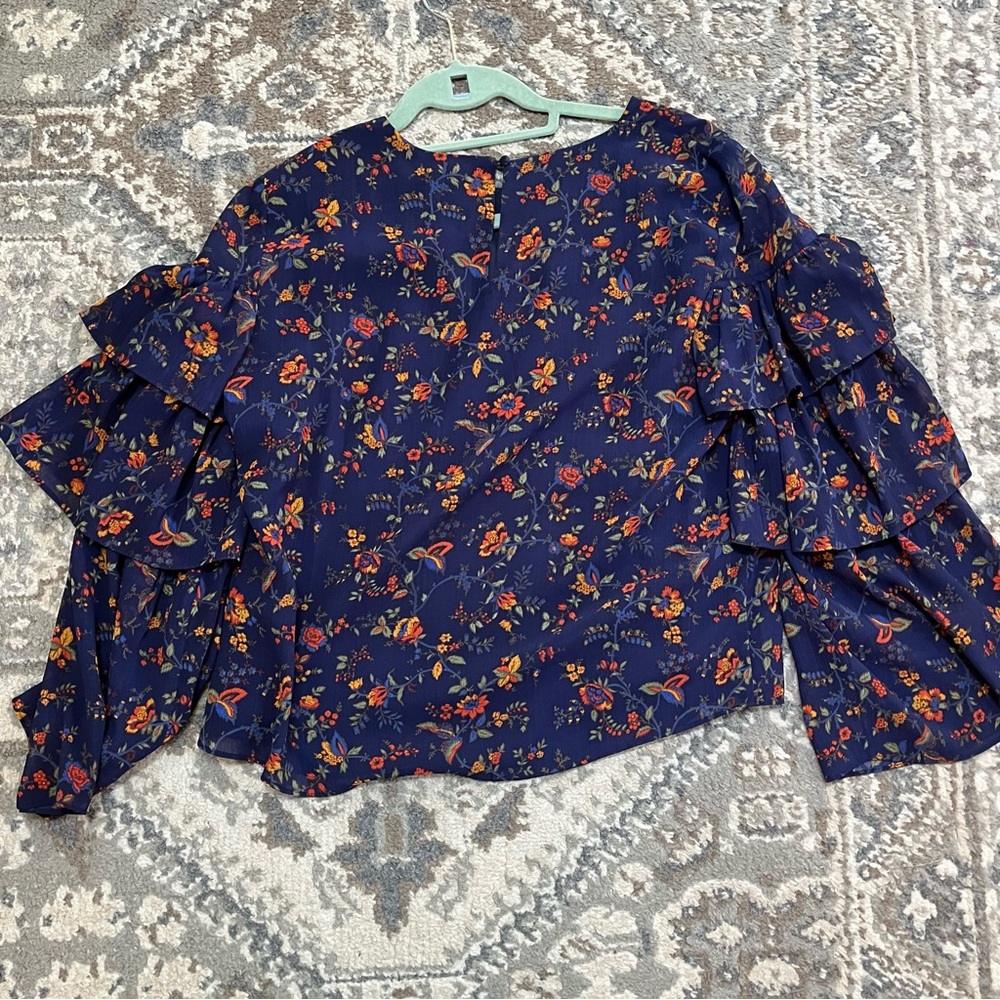 Madewell tiered sleeve top, S